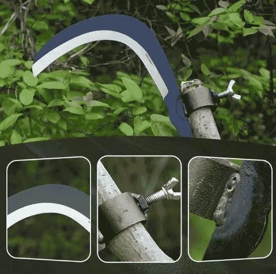 Portable Grass Sickle Cutter Head | Fits Any Stick — Cut Standing Up