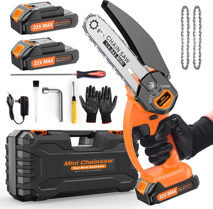 Cordless Mini Chainsaw 6-inch