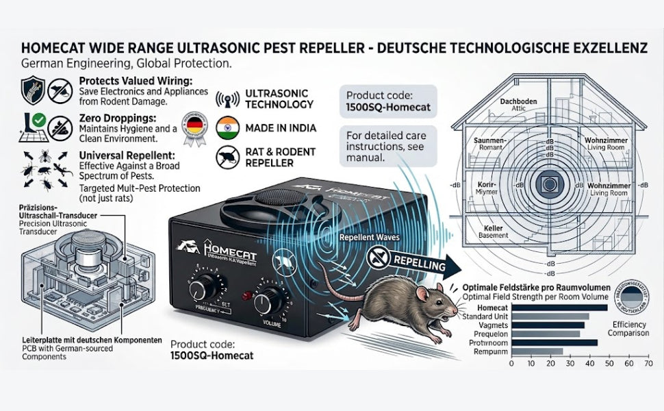 Ratguard Pro 360° — Warehouse Ultrasonic Rat Repellent