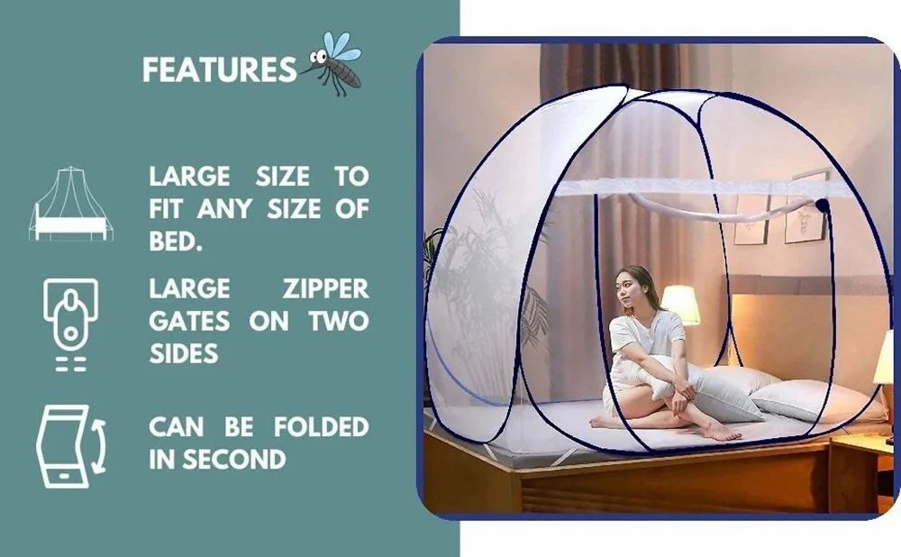 Foldable Mosquito Net — King Size Bed